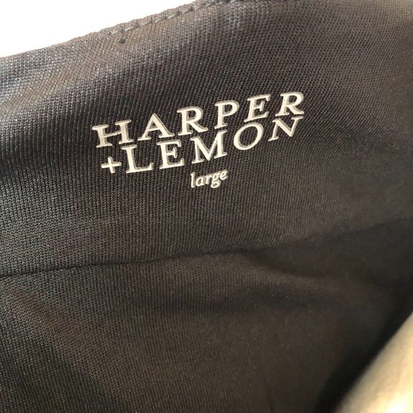 HARPER + LEMON Halter Dress Sleeveless Bodycon Midi Black Size L NWT - Picture 8 of 11